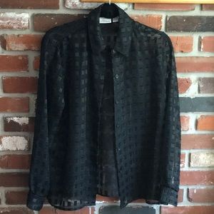 Sheer ladies evening blouse